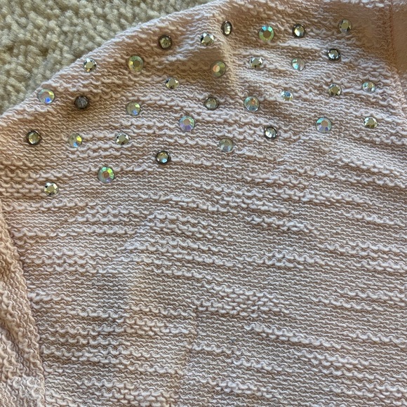 Maurices Light Pink Long Sleeve Top with Studded Details - Picture 3 of 4